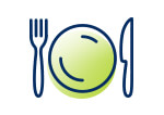 silverware and dish icon shared tables